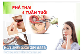 Phá thai 4 tuần bằng cách nào?